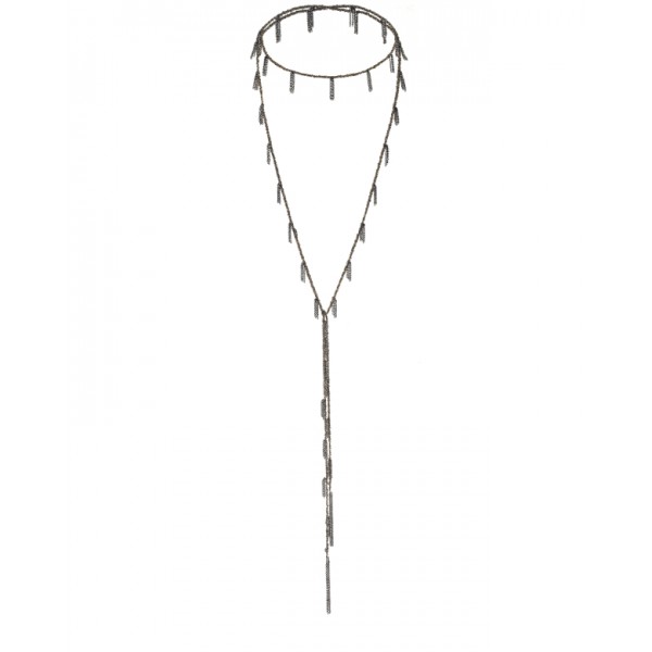 Marie Laure Chamorel ilgas sidabro kaklo papuošalas 